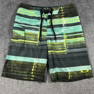 Oakley Boardshorts‎ Swim Trunk Shorts Drawstring Men's Size 30x10 Good Condition